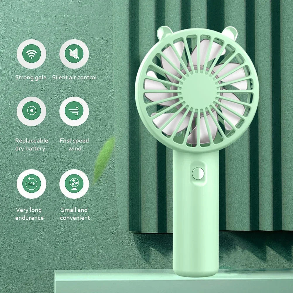 Handheld Mini Fan – USB Rechargeable Portable Cooling Fan