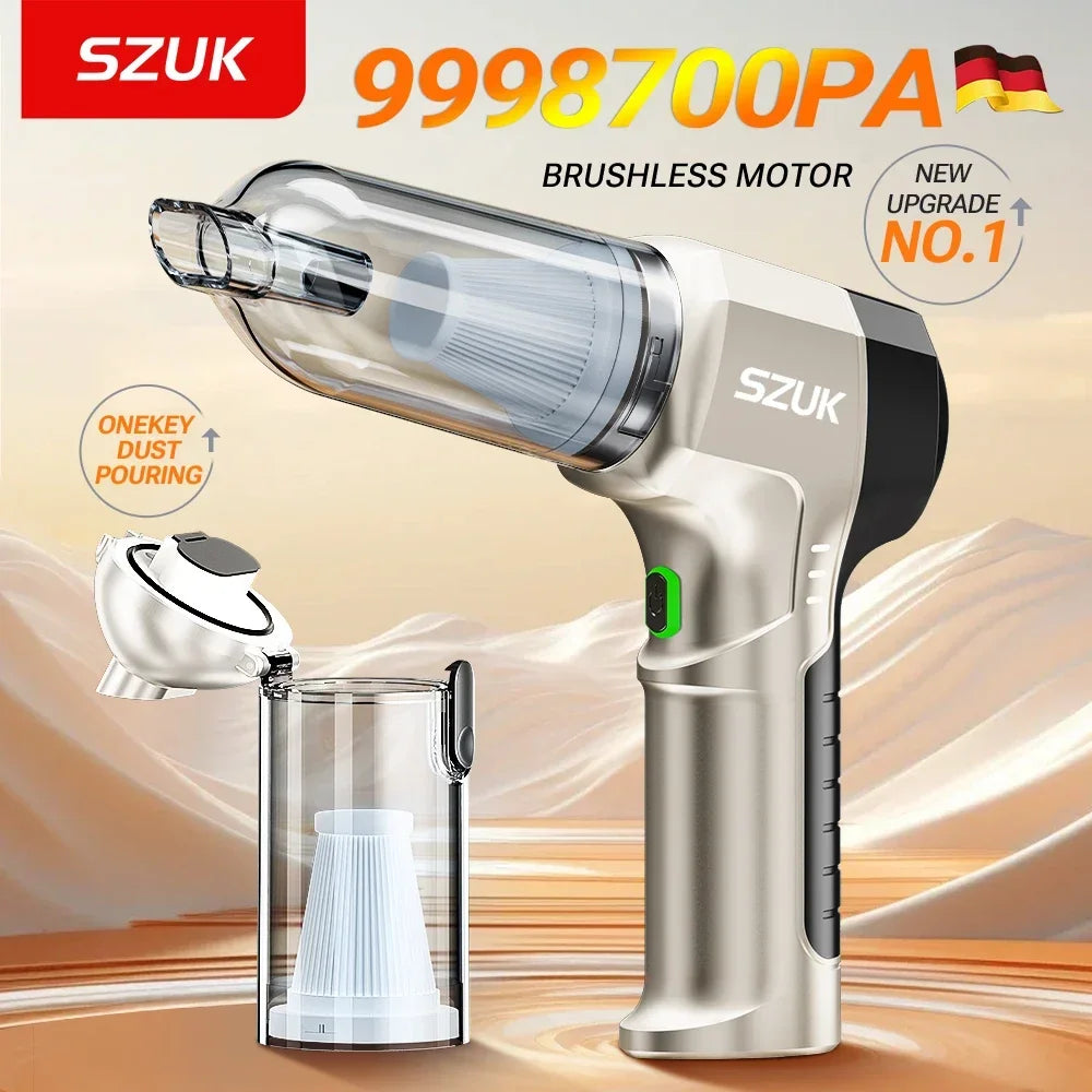 SZUK C017MAX Wireless Mini Handheld Car Vacuum Cleaner