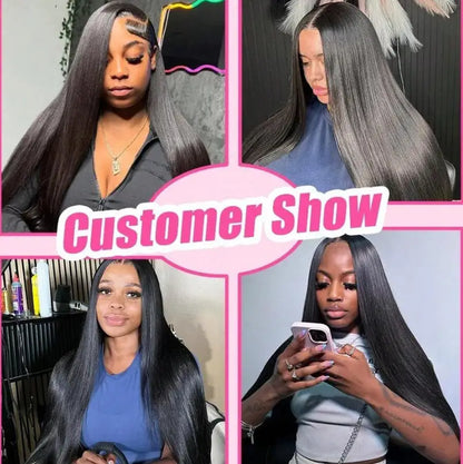 Bone Straight Human Hair Wig HD Lace 250% Density 13x4 13x6 5x5 Glueless