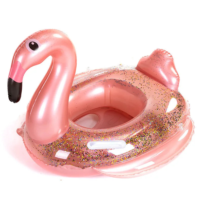 Baby Pool Float with Sunshade – Inflatable Infant Swim Ring Seat