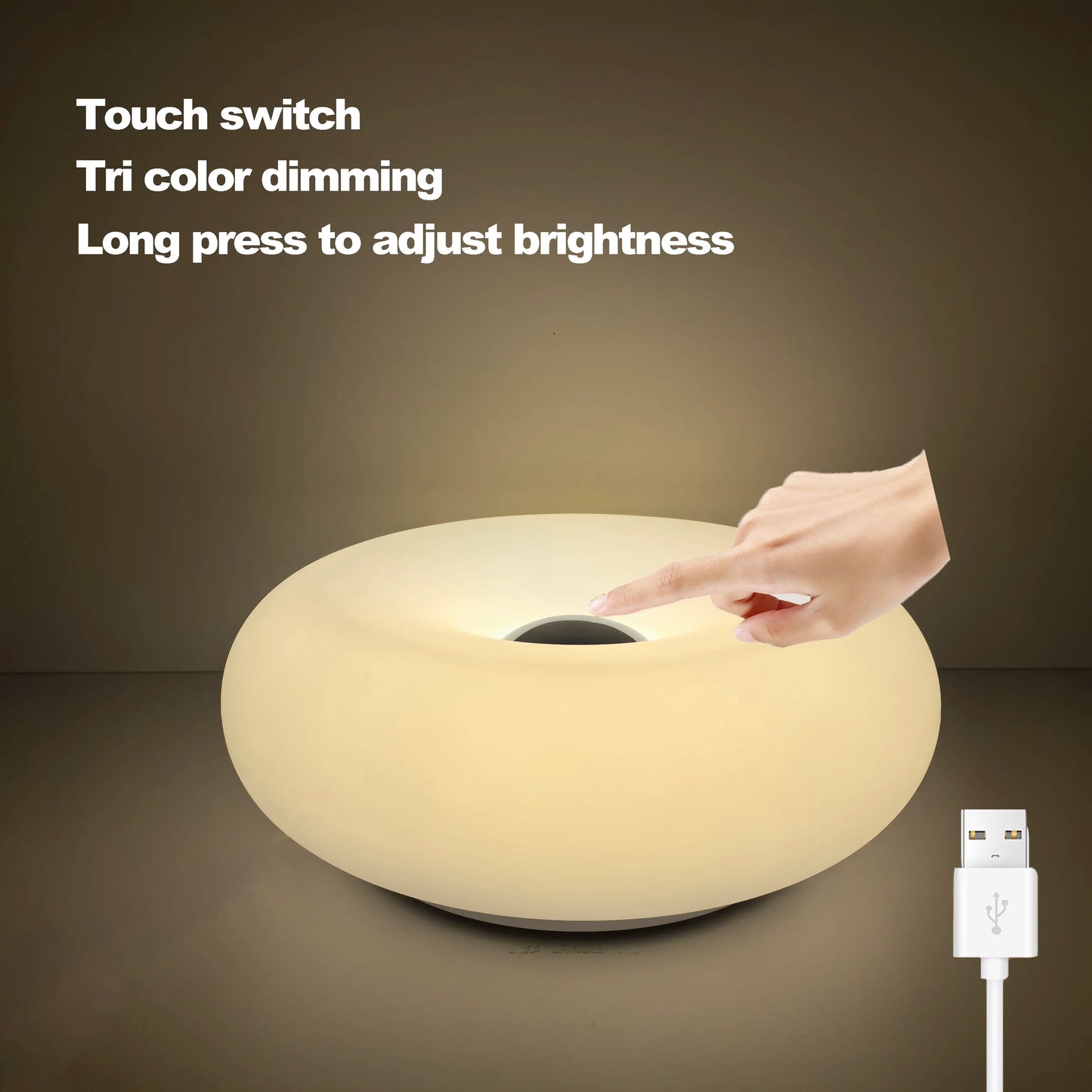 Donut Ambient Light – USB Touch Dimmable RGB Table Lamp