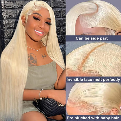 Straight Lace Front Wig Human Hair 13x4 180%-250% Density Pre-Plucked