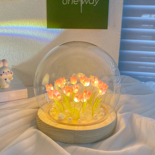 DIY Tulip Night Light Kit – Handmade LED Flower Lamp for Home Decor & Gifts