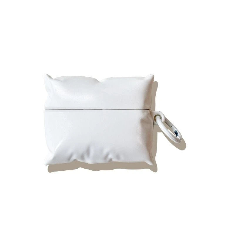 Pillow AirPods Case Soft Silicone with Carabiner Clip