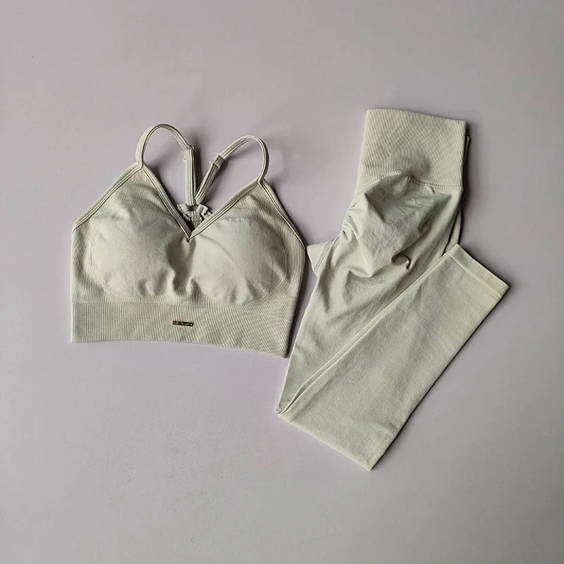 Women's High Waist Butt Lifting Yoga Set – Sleeveless