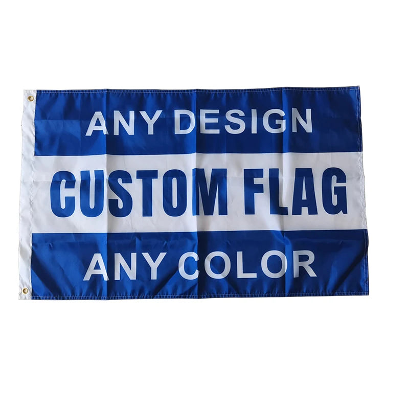 Custom Printed Polyester Flag – Outdoor Advertising Banner with Grommets or Shaft Cover