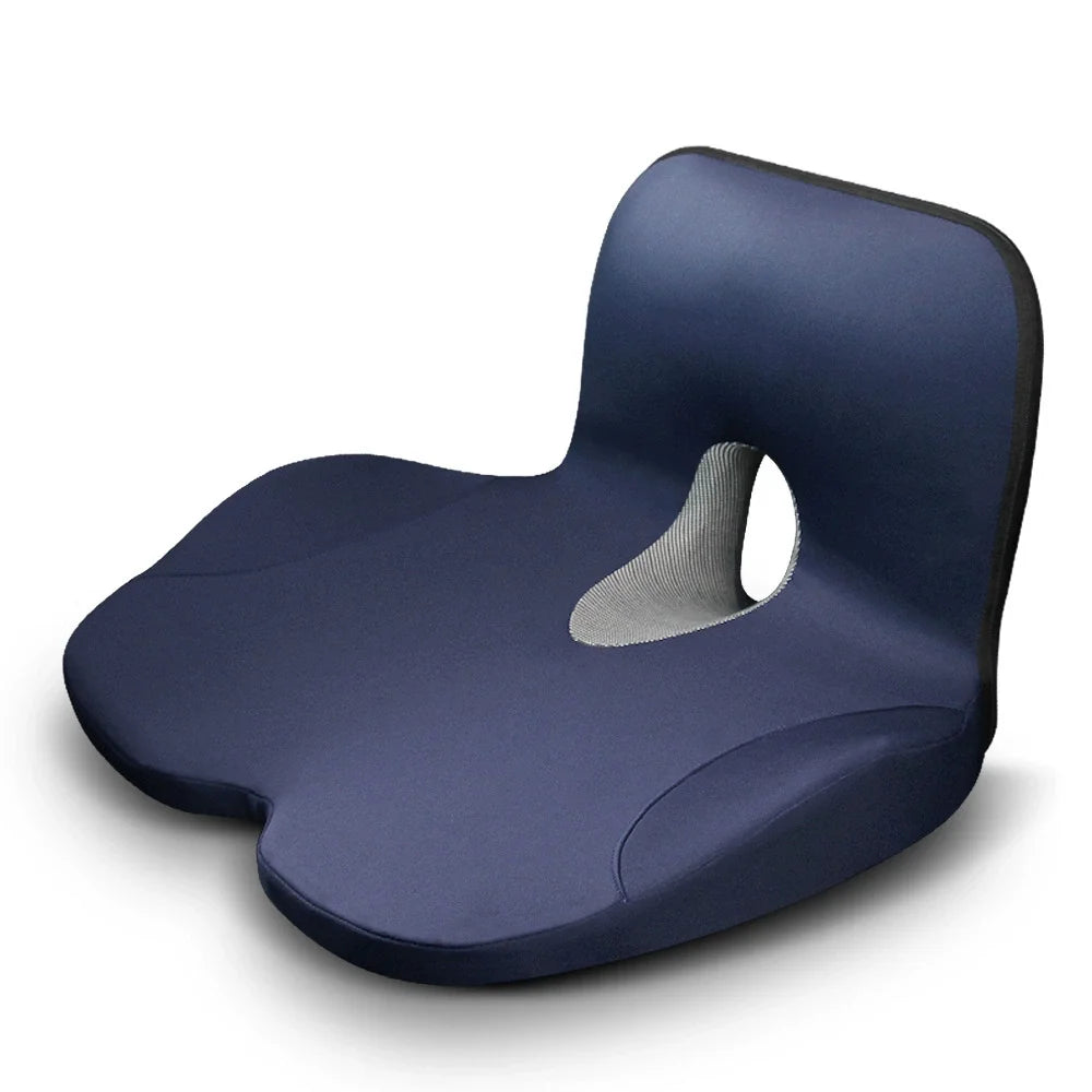 Memory Foam Seat & Lumbar Support Cushion Set – Orthopedic Ergonomic Back Relief