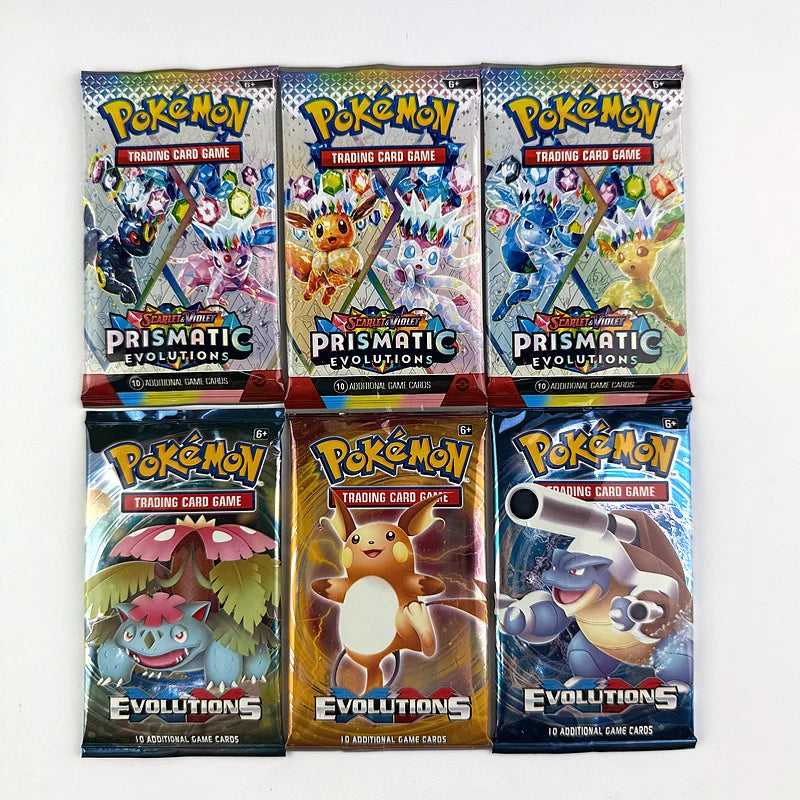 10/20PCS Pokémon Prismatic Evolutions 151 Booster Card Pack