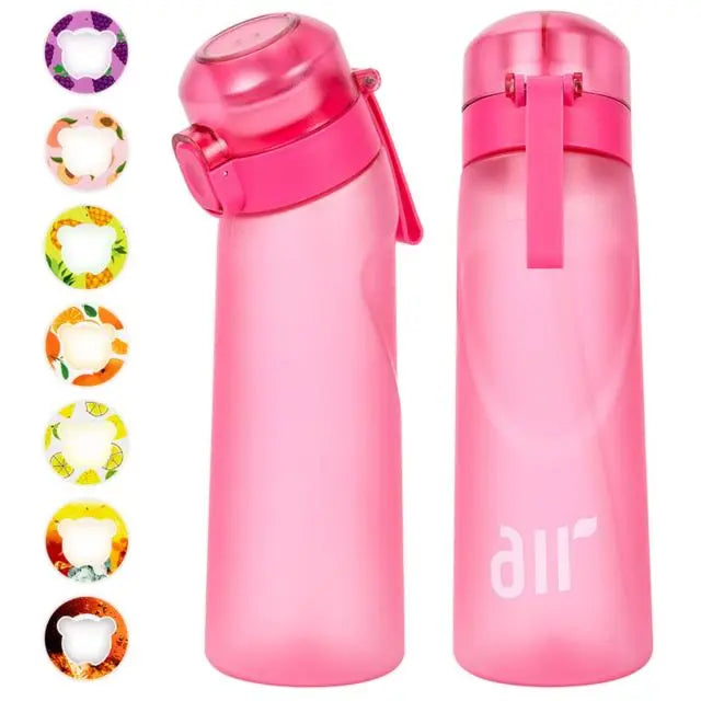 Portable Air Water Bottle with Straw and Flavor Pod