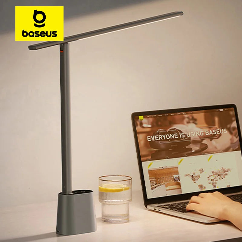Baseus LED Desk Lamp – Dimmable Eye-Care Foldable Study Light