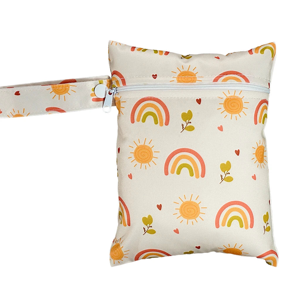 Waterproof Wet Dry Diaper Bag 20x25cm PUL Zipper Pouch