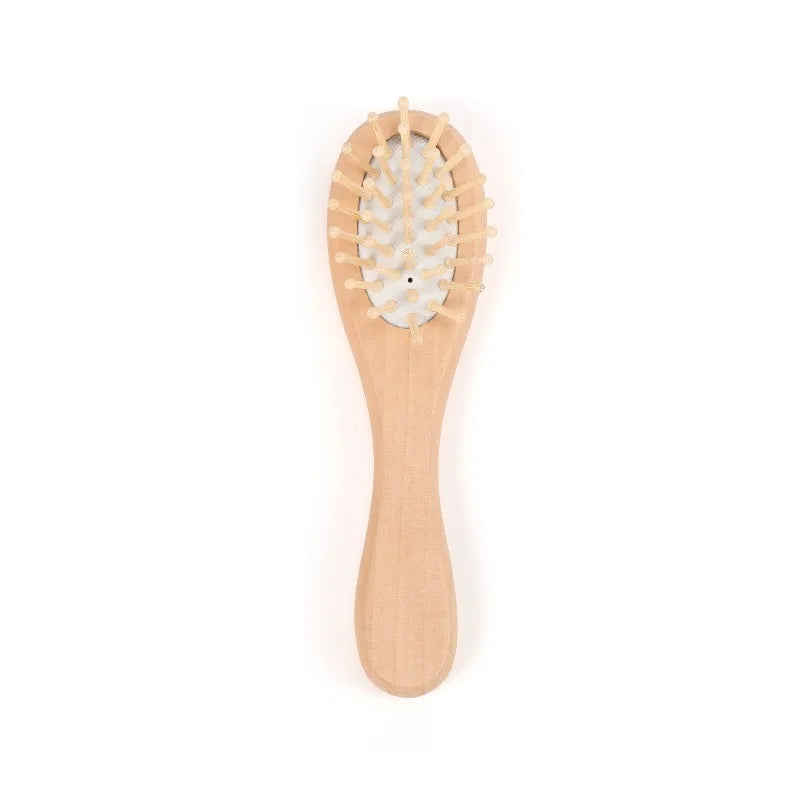 Baby Hair Brush & Wooden Comb Set – Newborn Grooming Kit