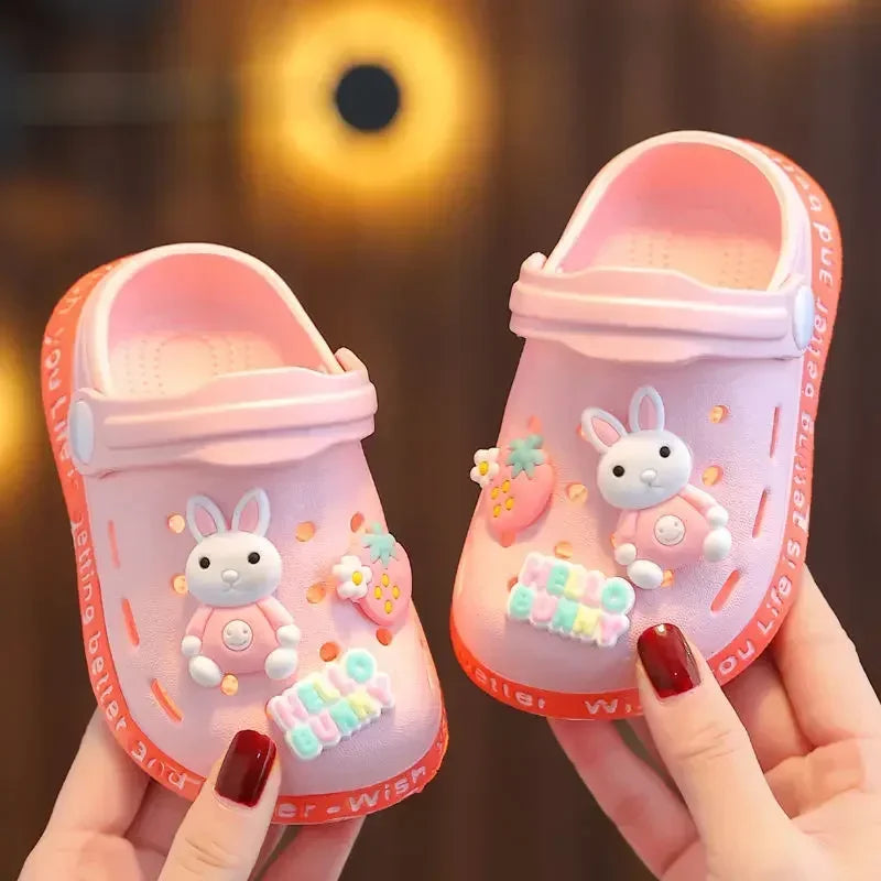 Kids Cartoon Clog Sandals – Soft Sole Non-Slip Summer Shoes