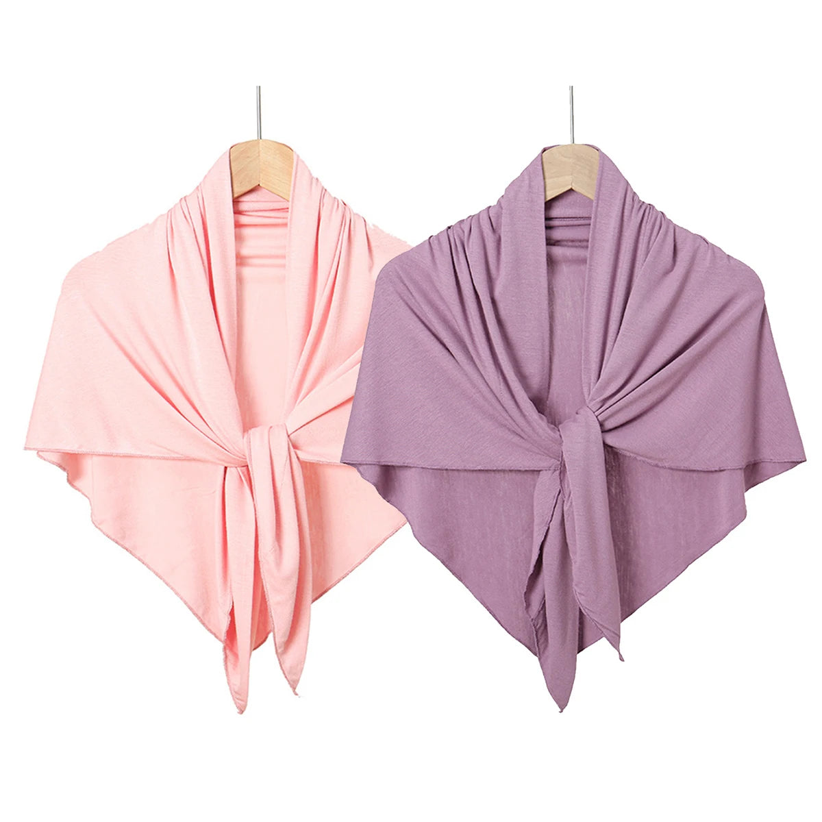 Cotton Triangle Hijab Scarf with Bow Detail – Muslim Women's Wrap