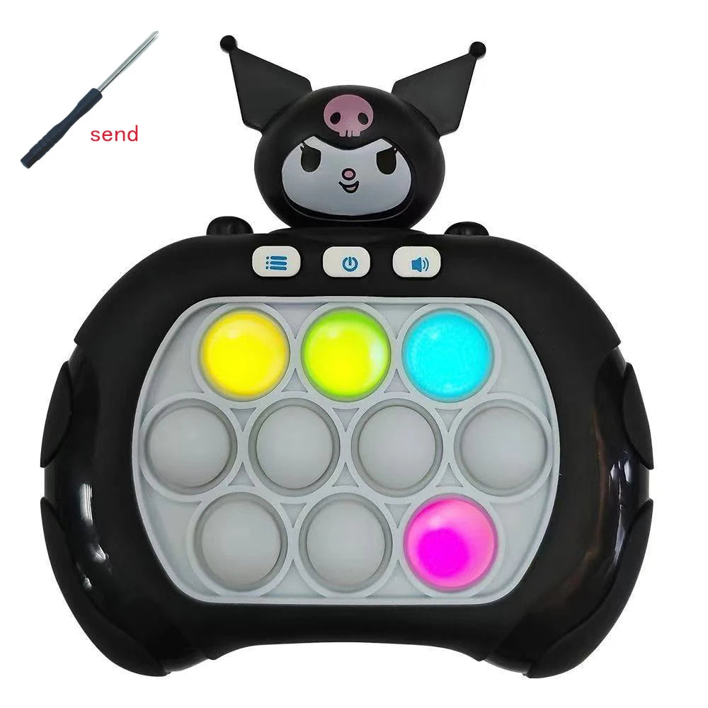 Quick Push Pop It Game Console – Cartoon Character Light & Sound