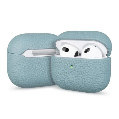 Genuine Leather AirPods Case – Litchi Texture, Italian Style