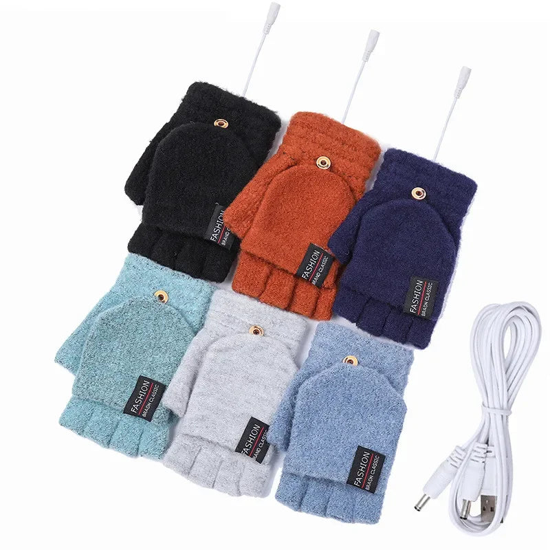 USB Heated Gloves – Electric Heating Hand Warmer for Typing & Skiing