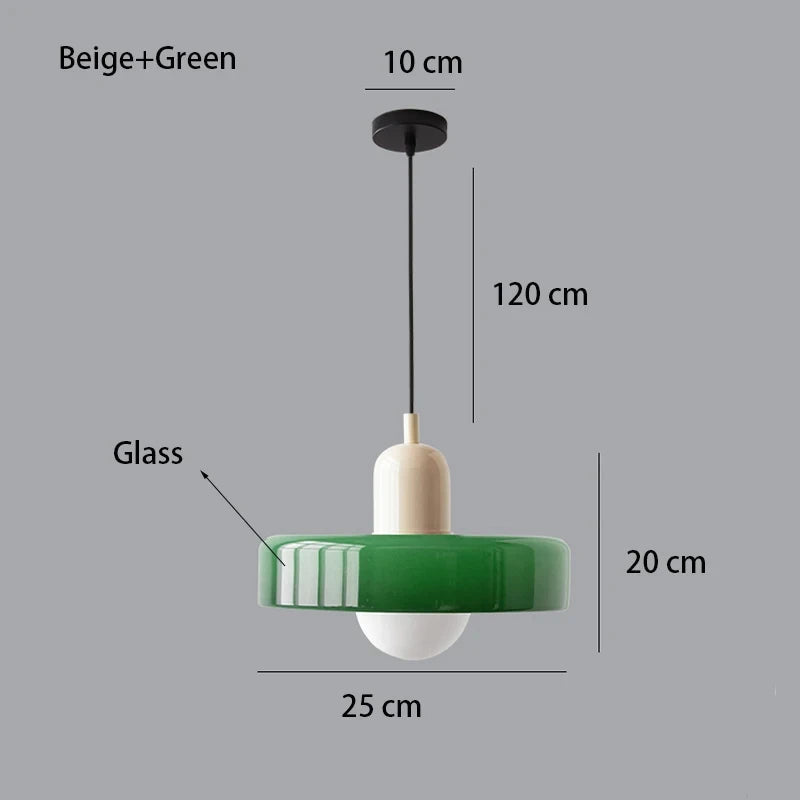 Nordic Glass Bauhaus Pendant Light – Retro Chandelier for Dining Room, Bedroom & Cafe