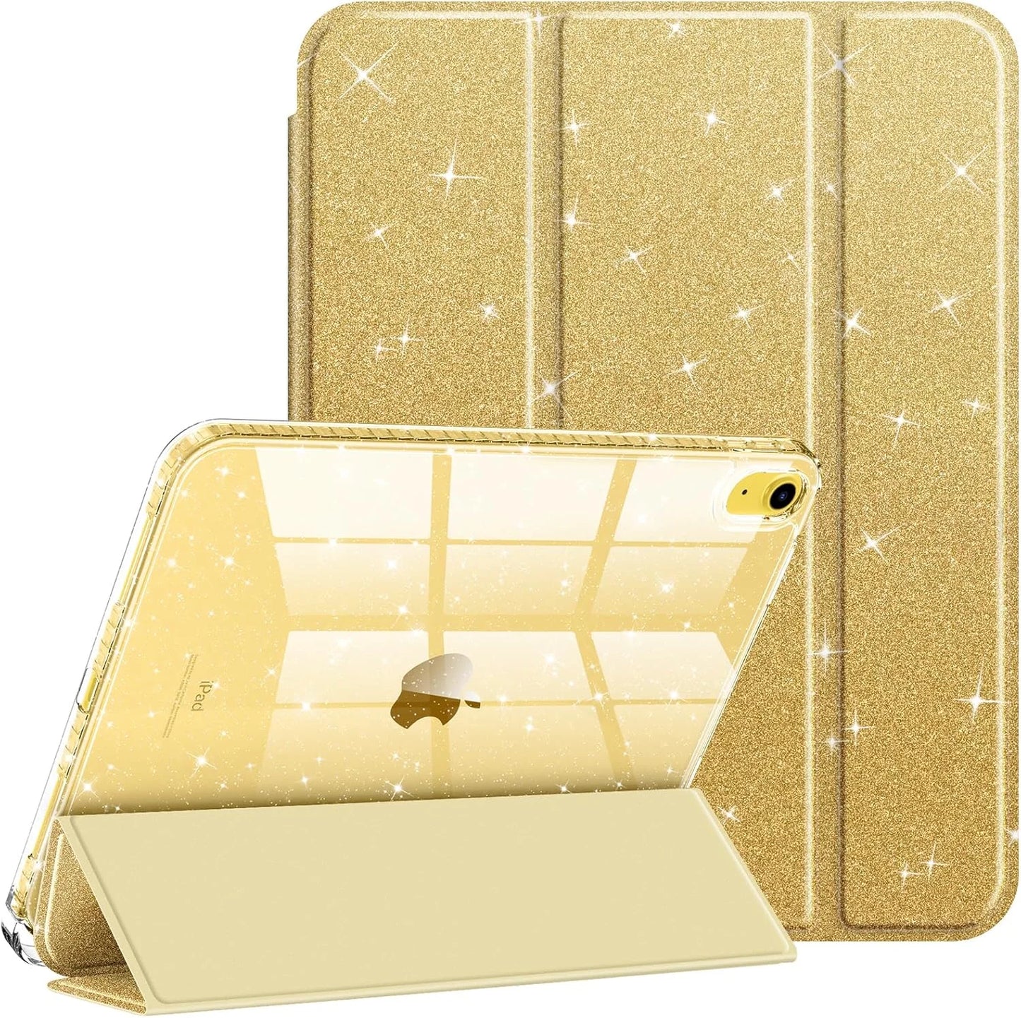 iPad Case with Pencil Holder Smart Glitter Cover – Pro, Air, Mini, All Gen