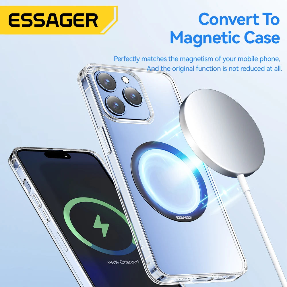 Magnetic Metal Ring Sticker for MagSafe – 2 Pack (Black)