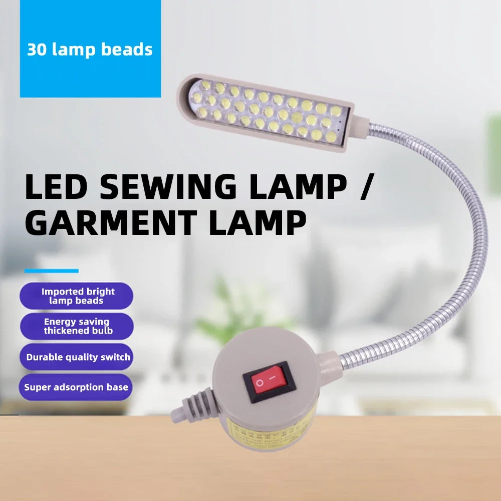 30 LED Sewing Machine Light – Flexible Gooseneck Work Lamp
