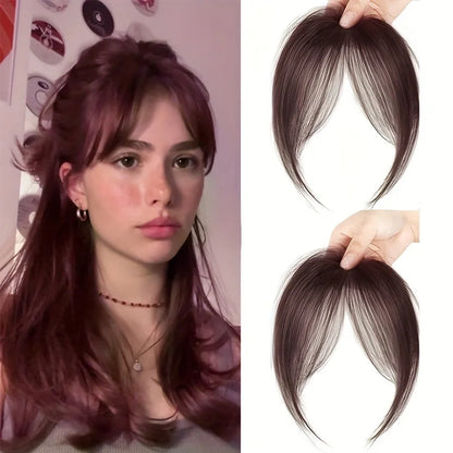 Clip-In Bangs Hair Extension – Natural Seamless Middle Part Fringe