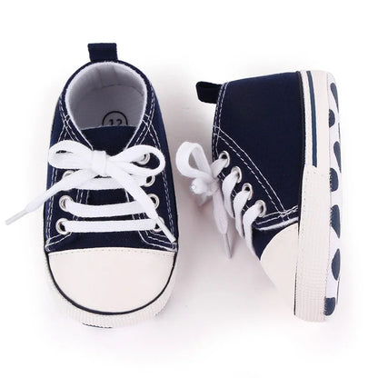 Baby Canvas Sneakers – Soft Sole First Walkers for Boys & Girls
