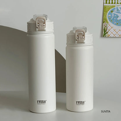 Tyeso Insulated Thermos Water Bottle with Straw – Stainless Steel