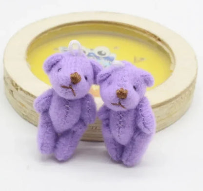 Mini Teddy Bear Plush Toys – 20pcs 4cm Kawaii Jointed Stuffed Bears