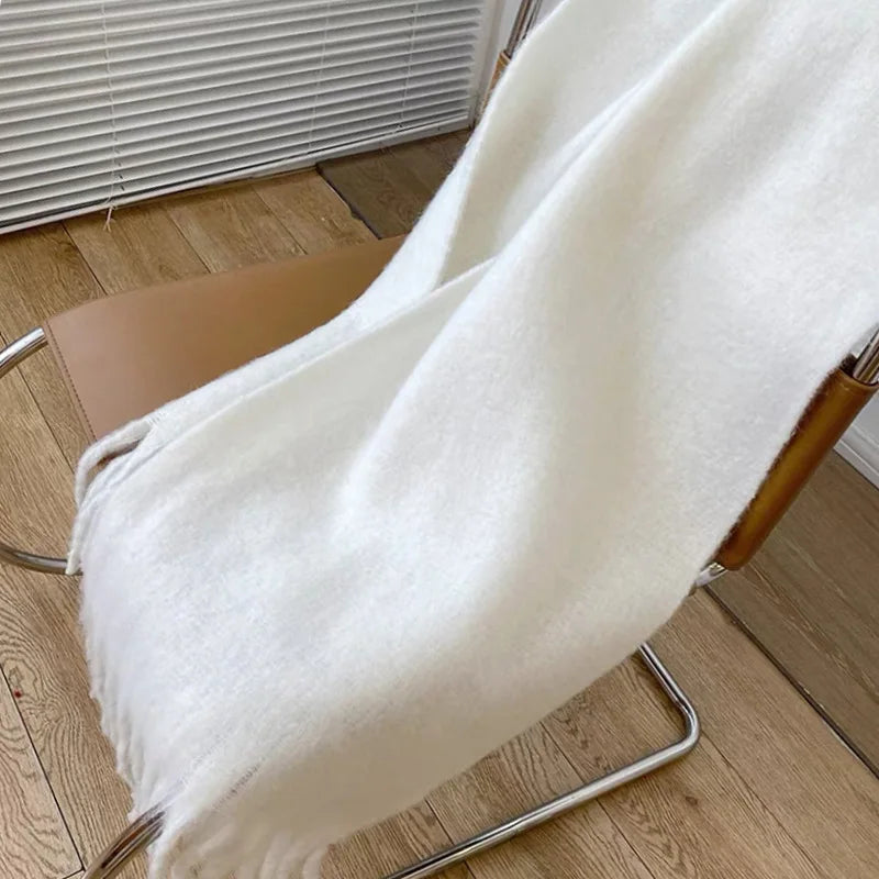 Cashmere Winter Scarf for Women – Thick Soft Pashmina Wrap with Tassels
