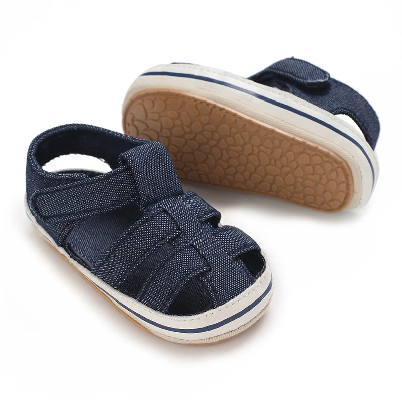 Baby First Walker Sandals – Soft Sole Closed-Toe Unisex (0-18 Months)