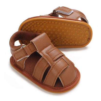 Baby First Walker Sandals – Soft Sole Closed-Toe Unisex (0-18 Months)