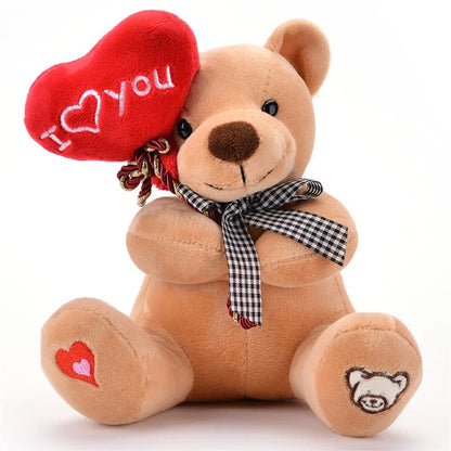 Teddy Bear Holding Heart Plush Toy – Stuffed Animal Gift