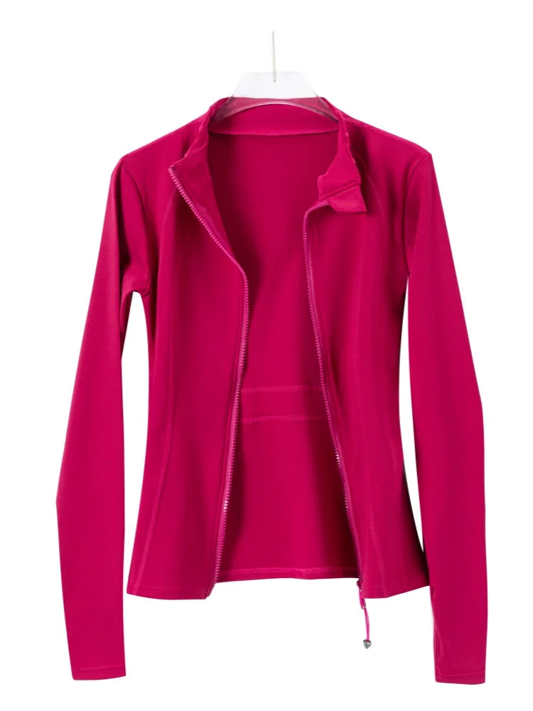 Women's Slimming Yoga Running Jacket – Lightweight Activewear