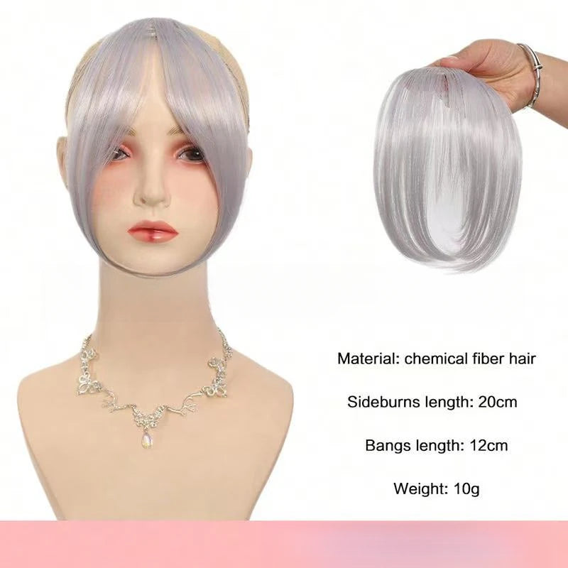 Clip-In Bangs Hair Extension – Natural Seamless Middle Part Fringe