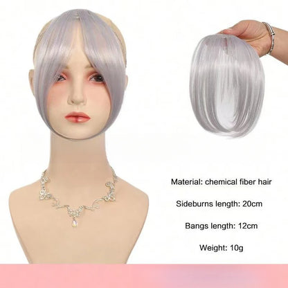 Clip-In Bangs Hair Extension – Natural Seamless Middle Part Fringe