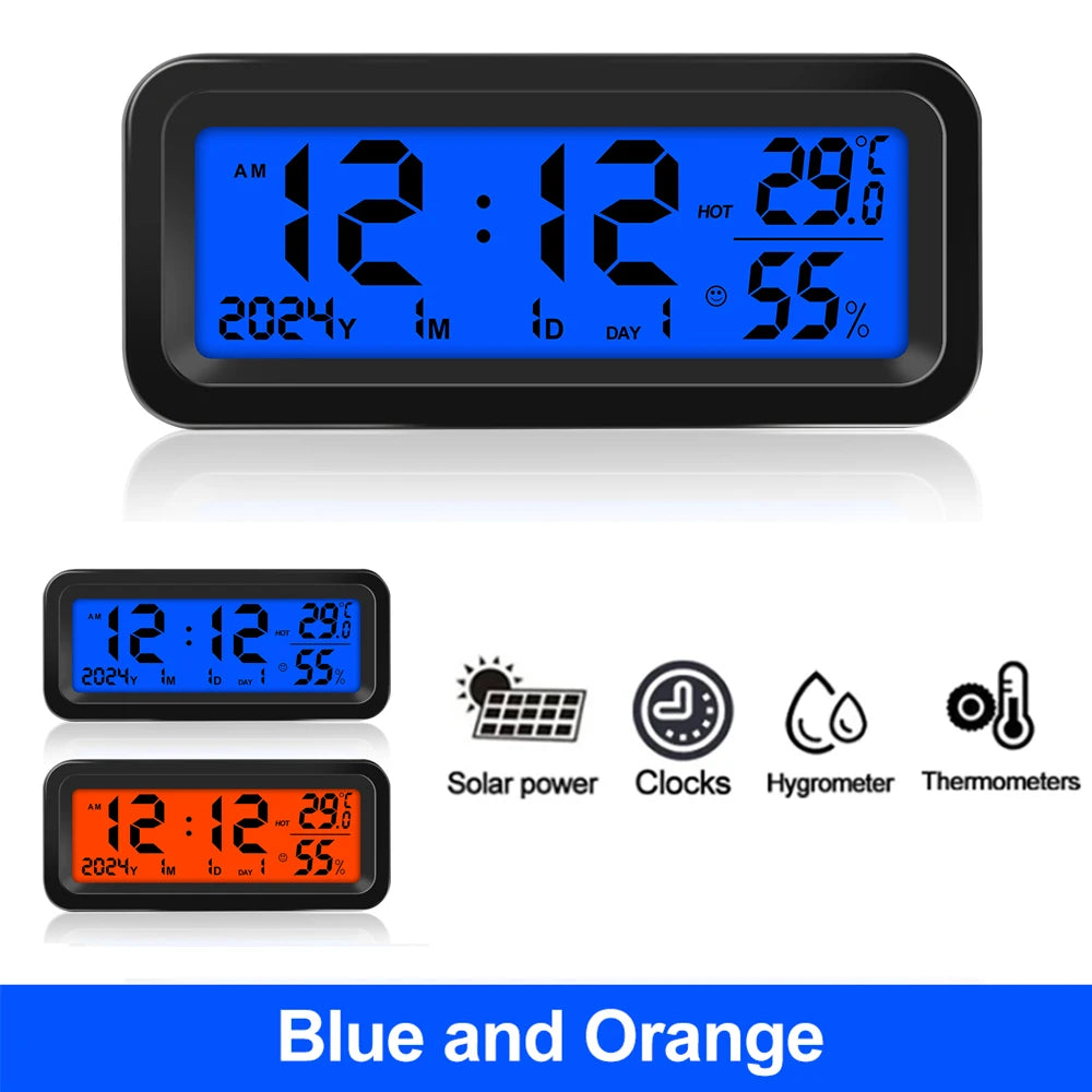 Car Dashboard Clock – LED Digital Display with Thermometer & Hygrometer