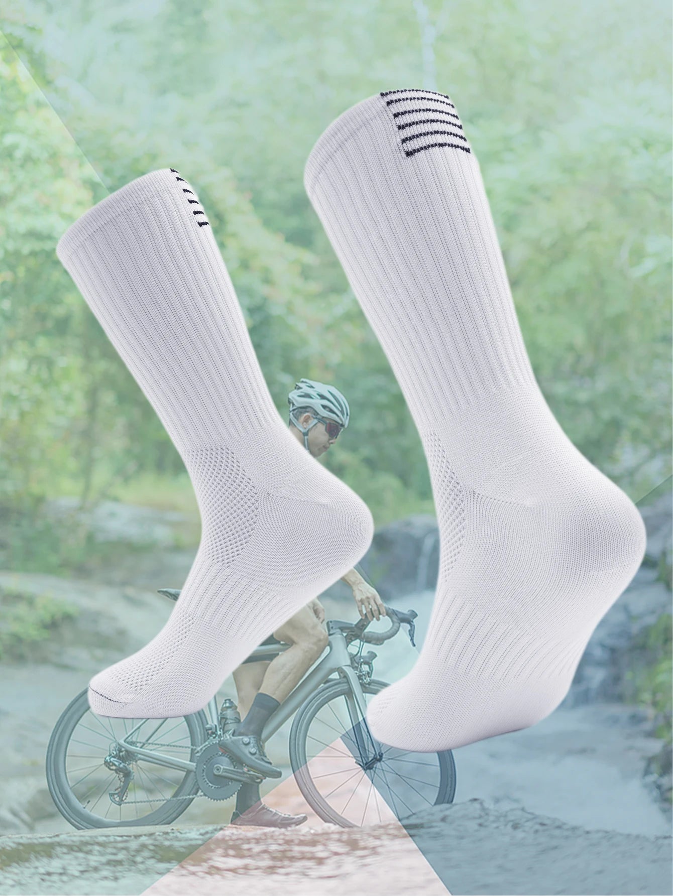 Compression Cycling Socks – Athletic Crew Socks for Men & Women