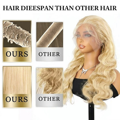 613 Blonde Body Wave Wig – 13x6 HD Lace Frontal 100% Human Hair