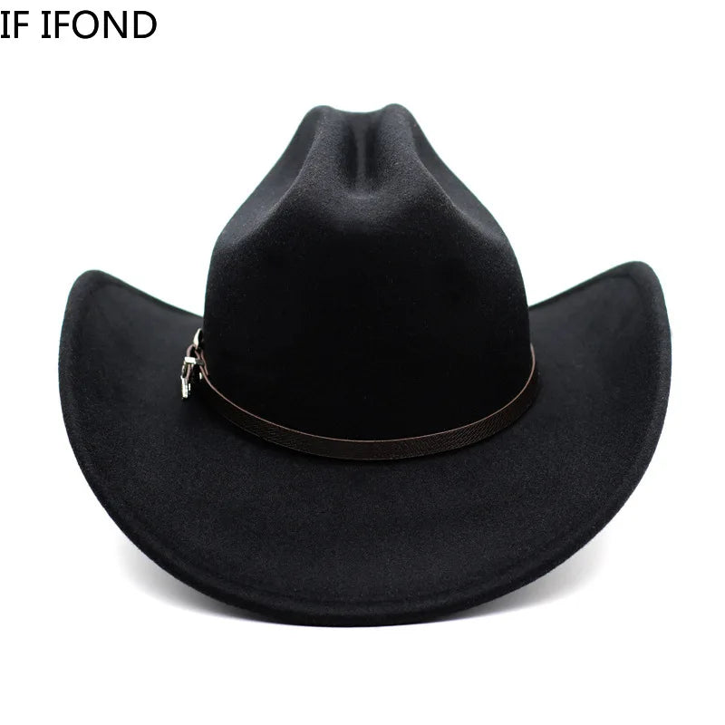 Cowboy Hat – Unisex Vintage Western Wide Brim Hat