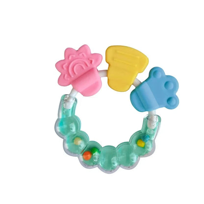 Baby Silicone Teether Toy - Fruit Shape Rattle for Newborns