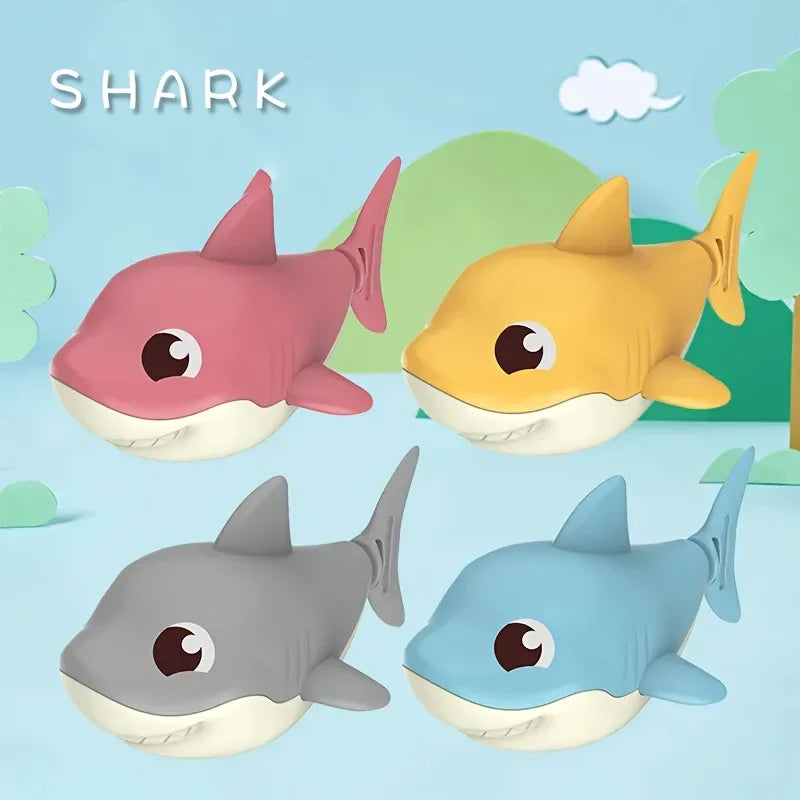 Wind-Up Shark Baby Bath Toy – Cartoon Swimming Pool Toy