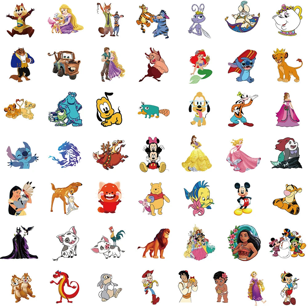 Disney Mix Cartoon Character Stickers (10/30/50/100 PCS)