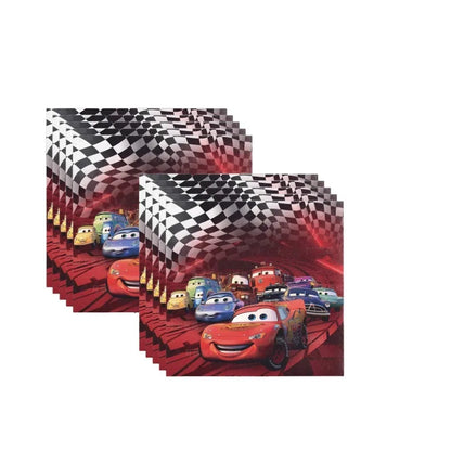 Red McQueen Racing Theme Party Tableware Set – Disposable Decorations