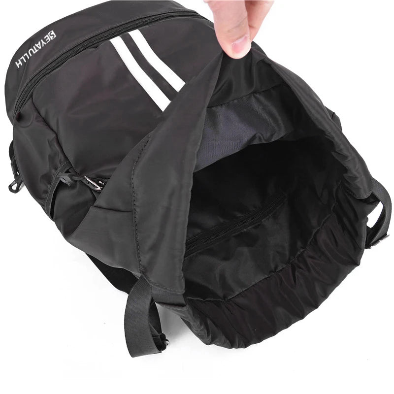 Sports Drawstring Backpack with Shoe Compartment – Waterproof Gym Bag