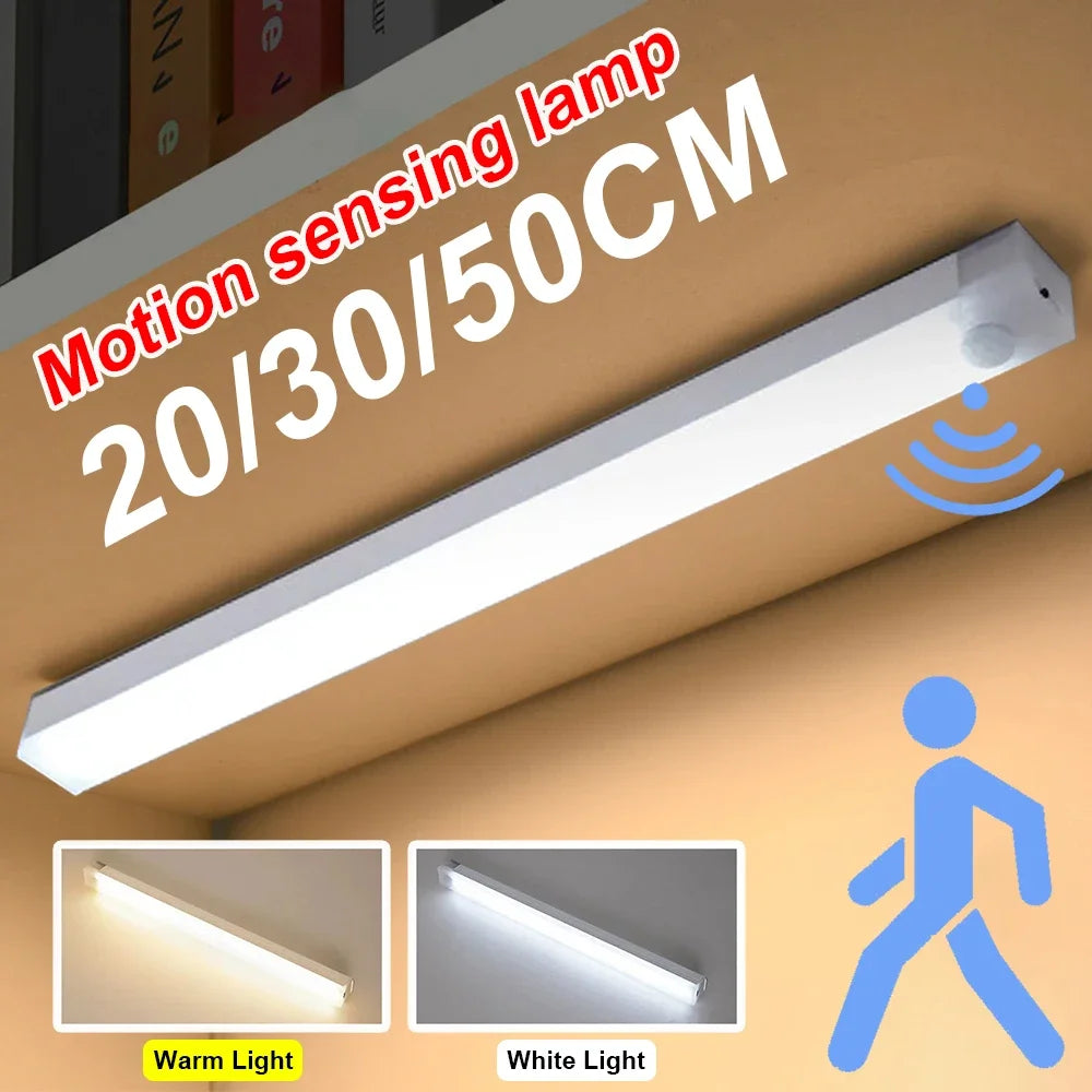 Motion Sensor LED Night Light Type-C Rechargeable Wireless Cabinet & Staircase Lamp