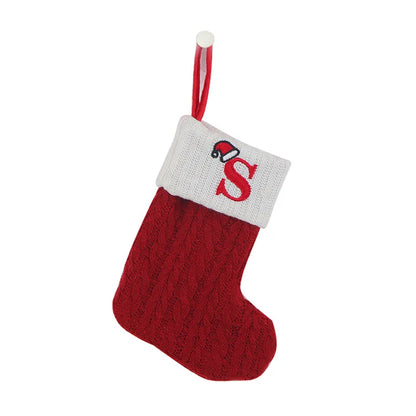 Christmas Knit Letter Stocking Ornament – A–Z & Snowflake
