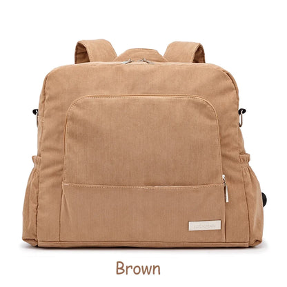 Diaper Backpack Large Capacity Corduroy Mom Bag