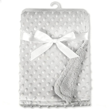 Baby Blanket – Soft Minky Dot Fleece Newborn Swaddle Wrap