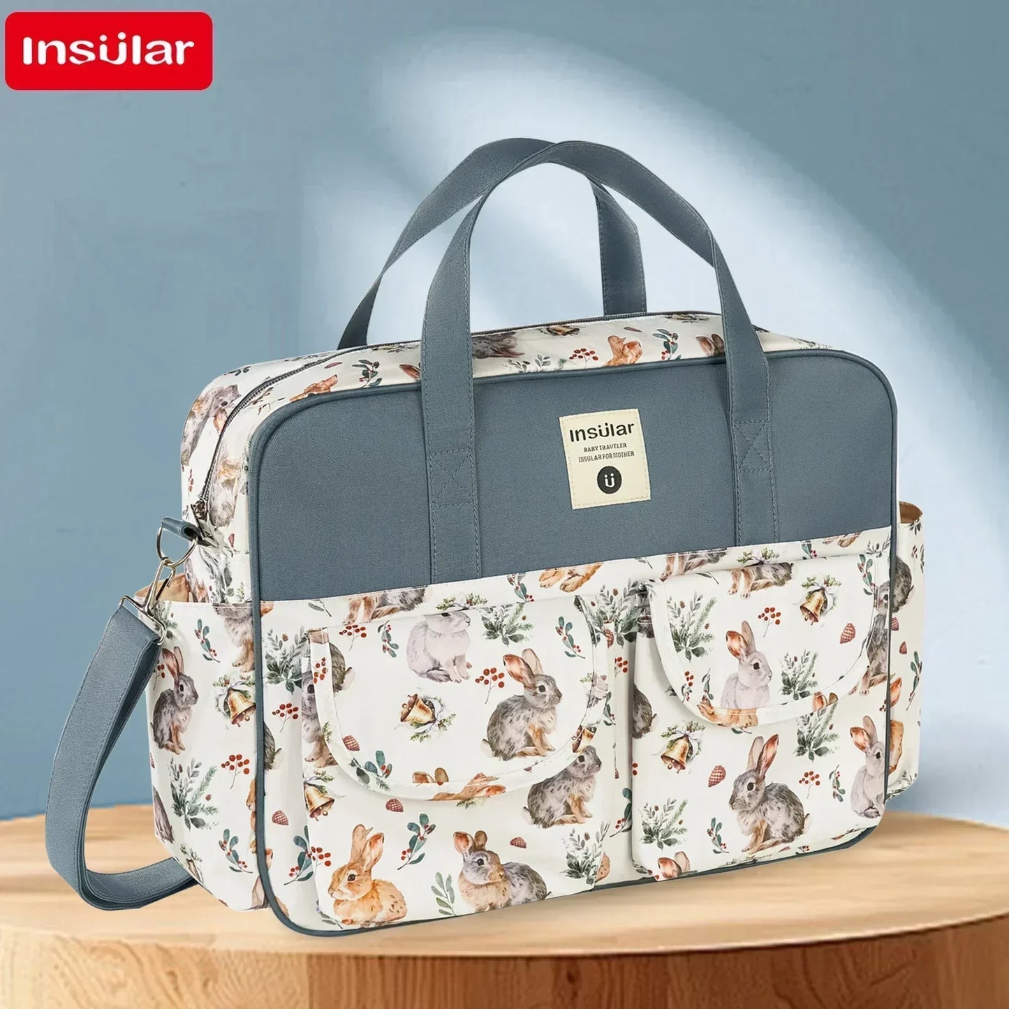 Large Capacity Diaper Bag Crossbody with Wide Opening